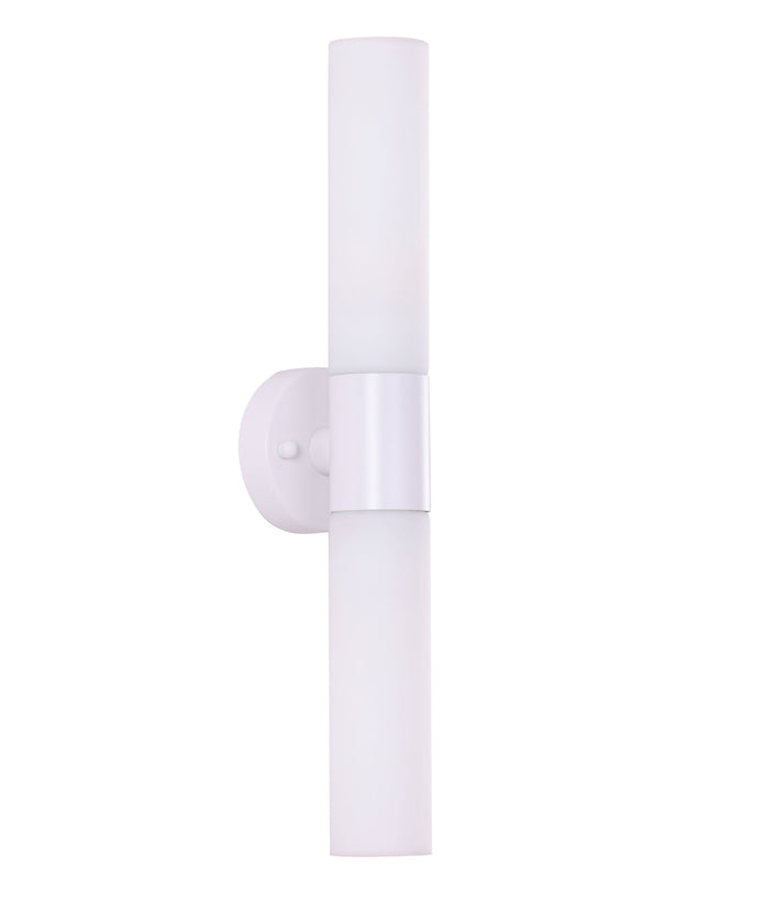 Vara: Interior Tubular Up/Down Opal Glass Wall Lights