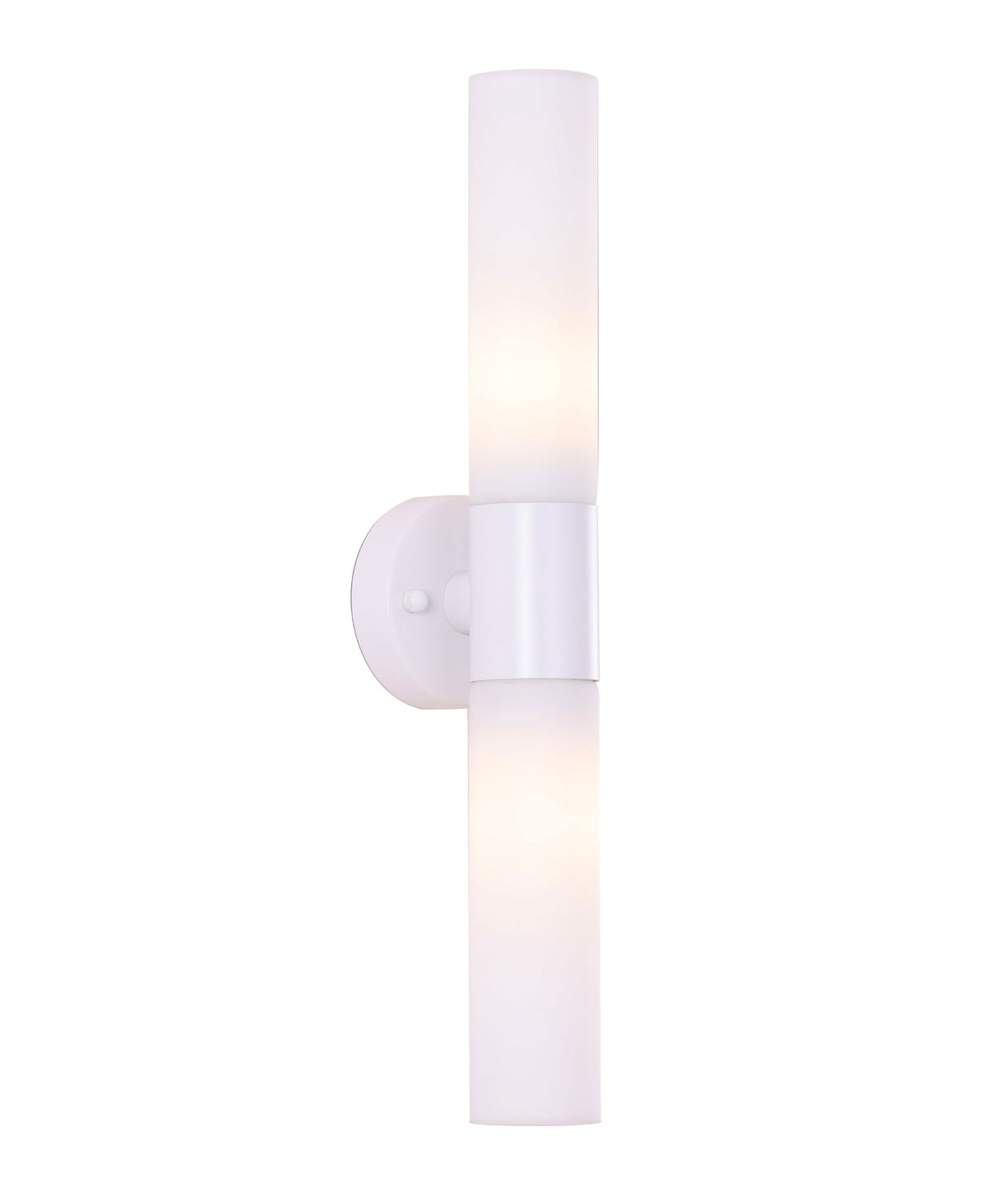 Vara: Interior Tubular Up/Down Opal Glass Wall Lights