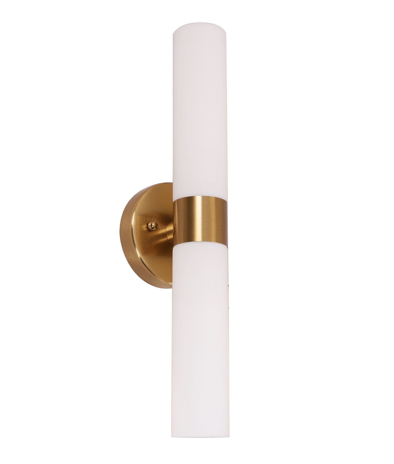 Vara: Interior Tubular Up/Down Opal Glass Wall Lights