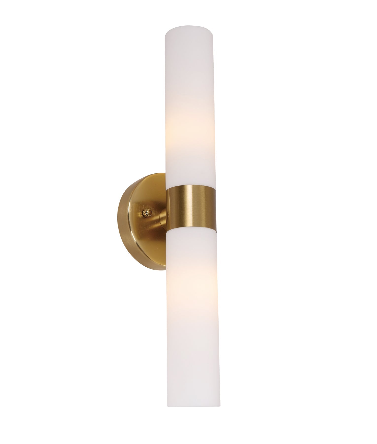 Vara: Interior Tubular Up/Down Opal Glass Wall Lights