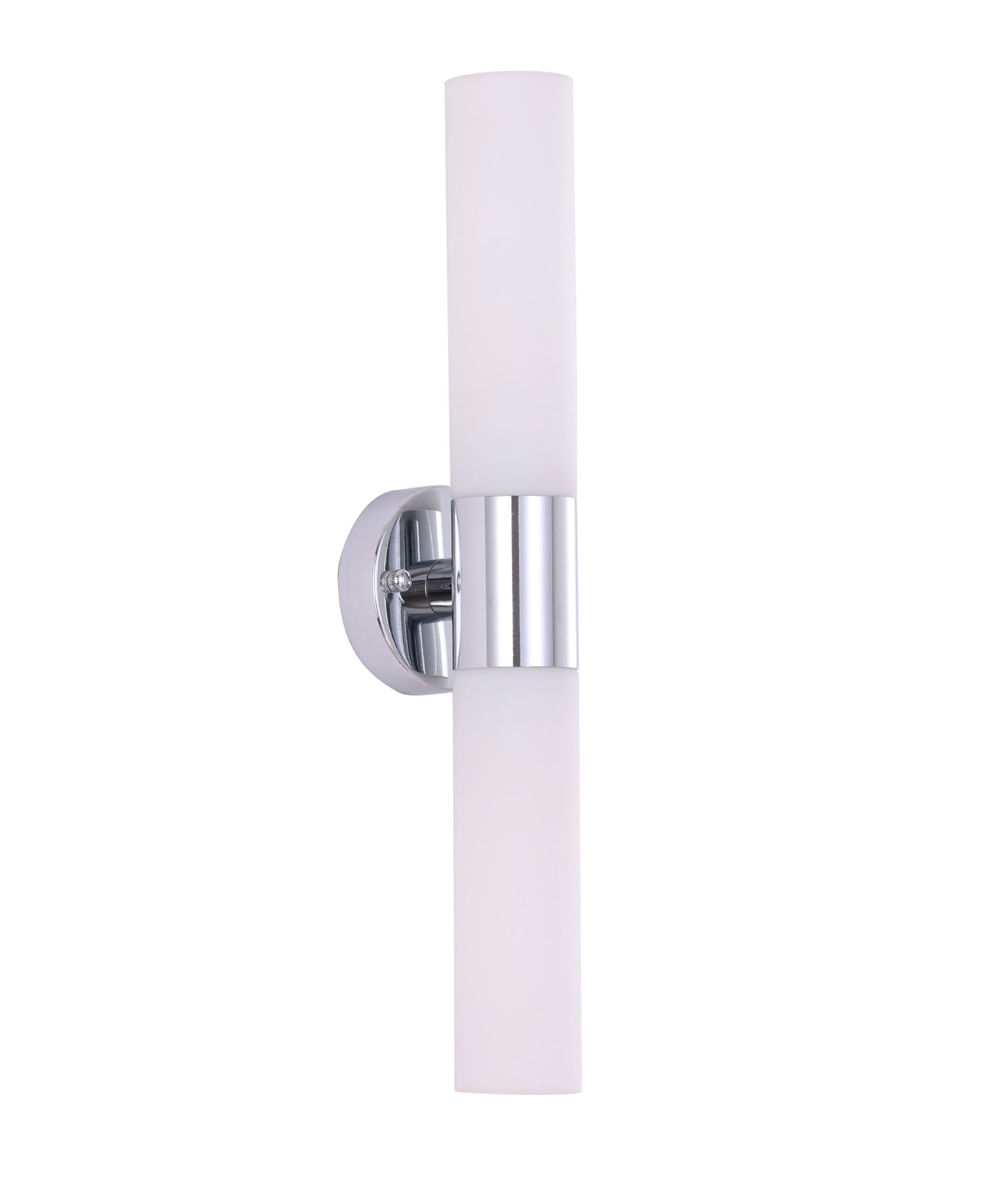 Vara: Interior Tubular Up/Down Opal Glass Wall Lights