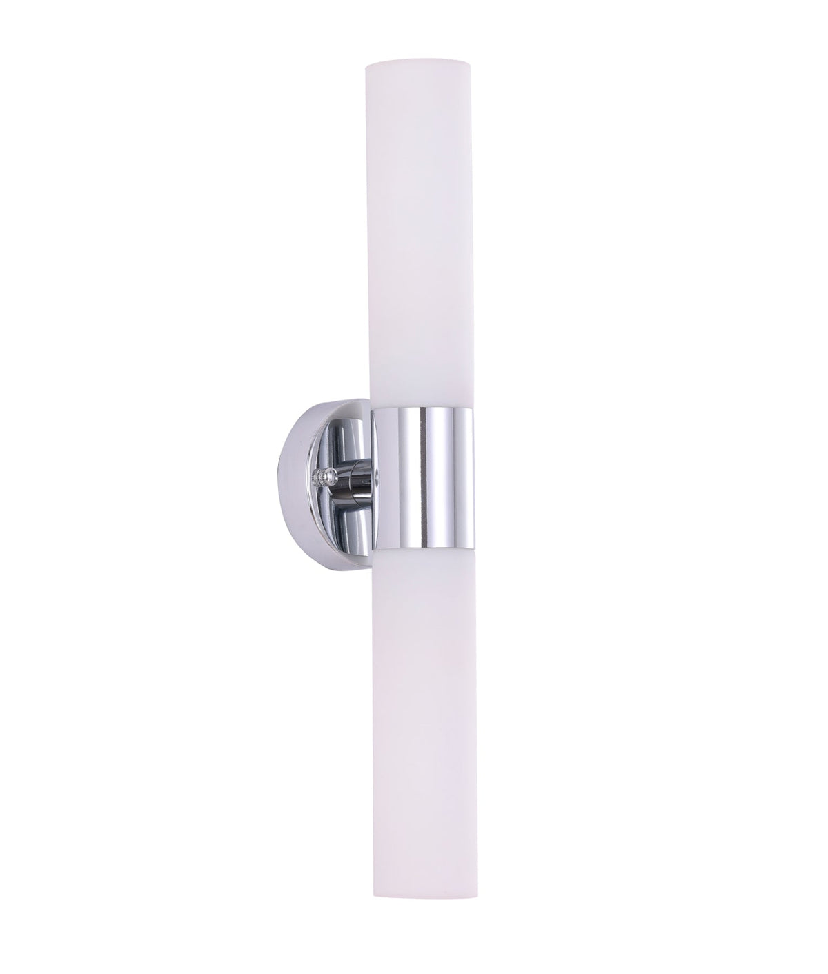 Vara: Interior Tubular Up/Down Opal Glass Wall Lights