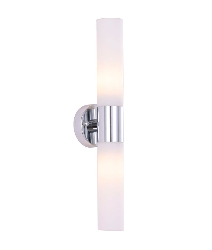 Vara: Interior Tubular Up/Down Opal Glass Wall Lights