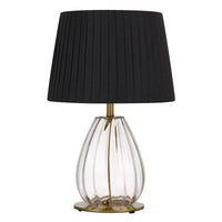 Thumbnail for Veana Table Lamp in Antique Gold & Glass with Black Shade