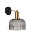 Vintaj: Interior Dome Glass with Antique Brass Highlight Wall Lights