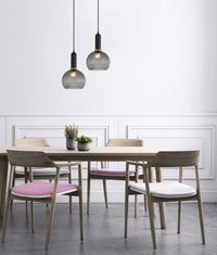 Thumbnail for VINTAJ: Interior Wine Glass Shape Ribbed Glass Pendant Lights