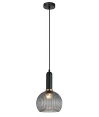 Thumbnail for VINTAJ: Interior Wine Glass Shape Ribbed Glass Pendant Lights