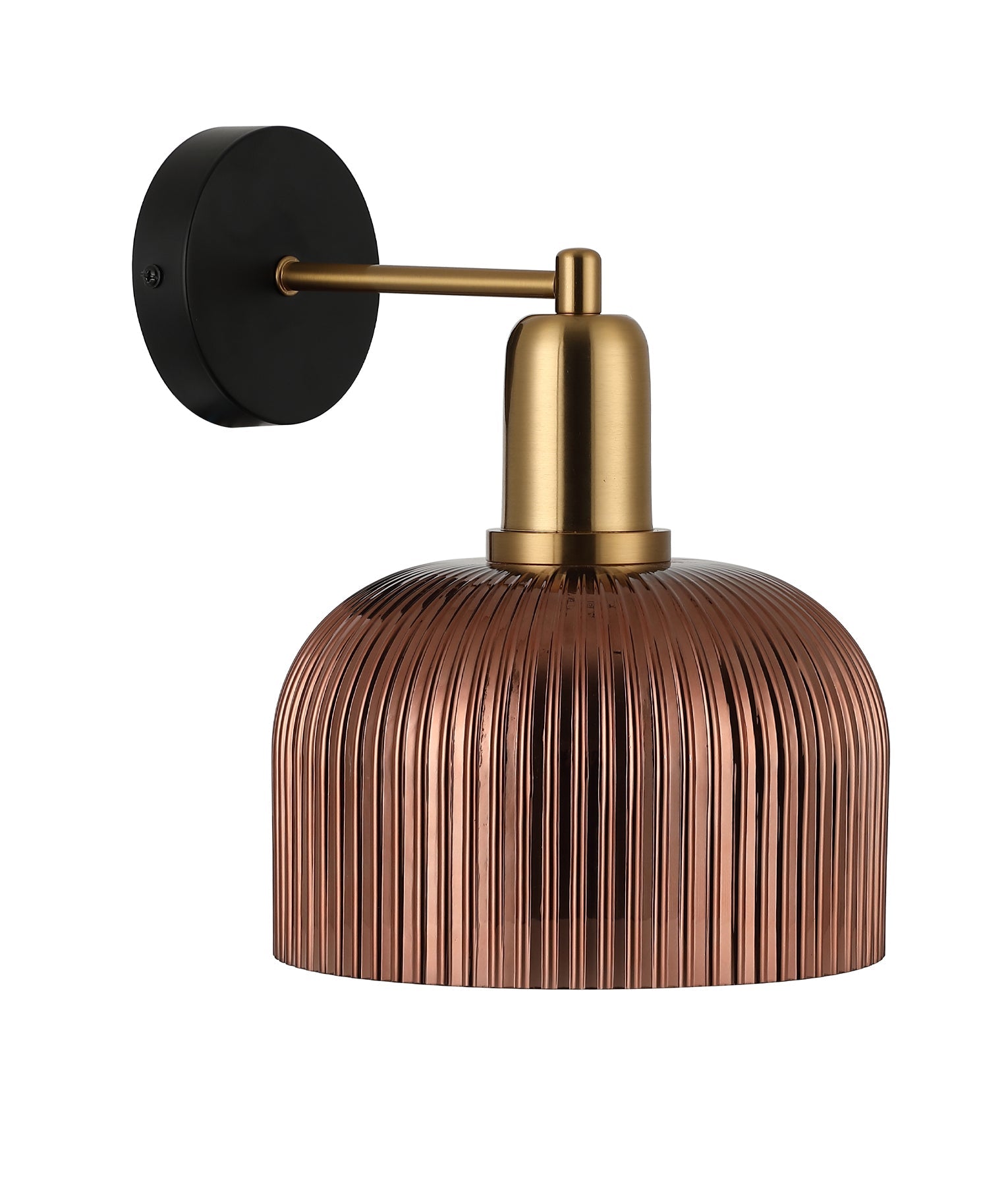 Vintaj: Interior Dome Glass with Antique Brass Highlight Wall Lights