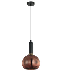 Thumbnail for VINTAJ: Interior Wine Glass Shape Ribbed Glass Pendant Lights