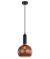 Thumbnail for VINTAJ: Interior Wine Glass Shape Ribbed Glass Pendant Lights