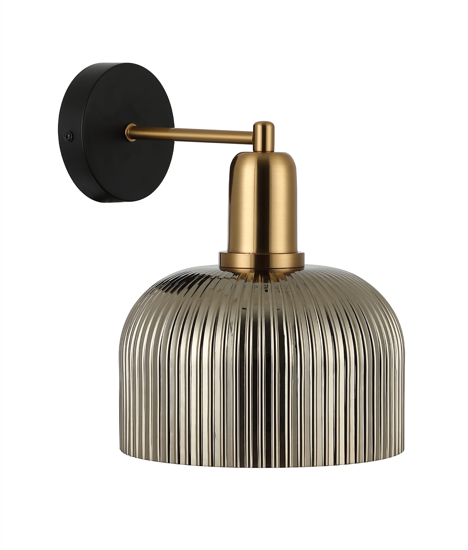 Vintaj: Interior Dome Glass with Antique Brass Highlight Wall Lights