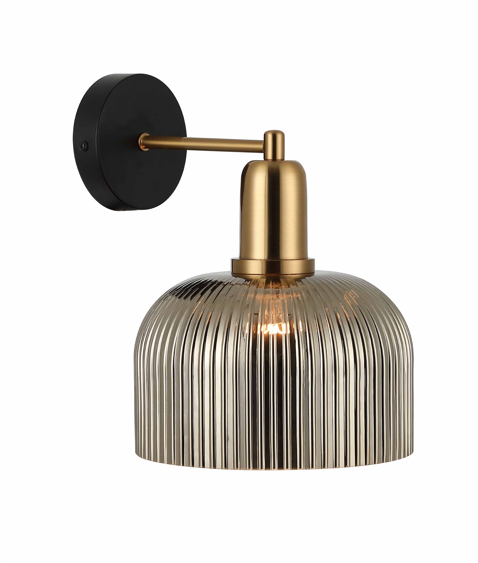 Vintaj: Interior Dome Glass with Antique Brass Highlight Wall Lights