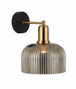 Vintaj: Interior Dome Glass with Antique Brass Highlight Wall Lights