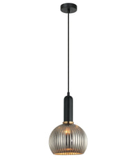 Thumbnail for VINTAJ: Interior Wine Glass Shape Ribbed Glass Pendant Lights