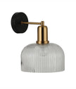 Vintaj: Interior Dome Glass with Antique Brass Highlight Wall Lights