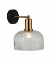 Vintaj: Interior Dome Glass with Antique Brass Highlight Wall Lights