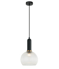 Thumbnail for VINTAJ: Interior Wine Glass Shape Ribbed Glass Pendant Lights