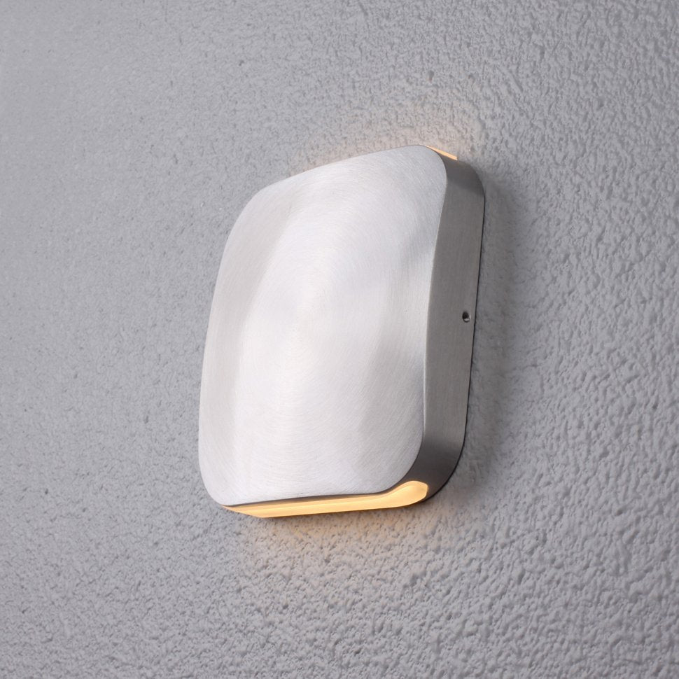 Vox LED 9 Watt Exterior Surface Mount Up / Down Wall Light in Polished Aluminium