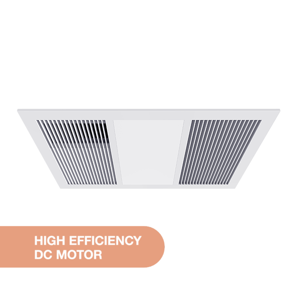 Vapour DC 2000W PTC 4 in 1 Bathroom Heater Exhaust Fan White