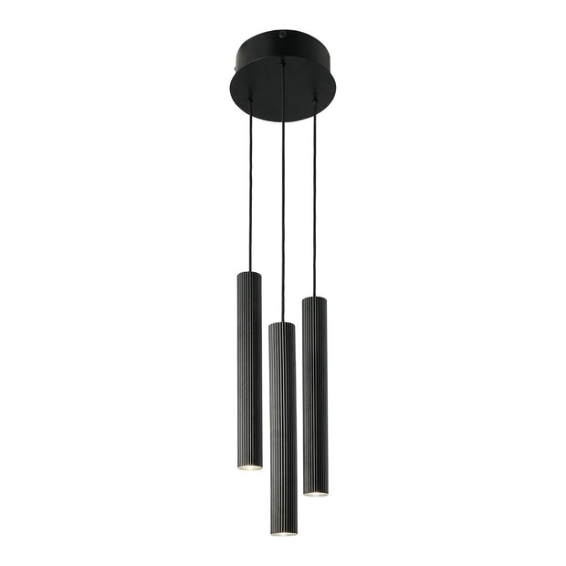 Vico 3-Rondel Scandinavian Pendant Light Black