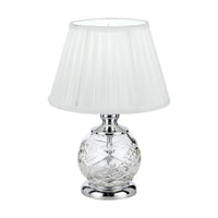 Thumbnail for Vivian Table Lamp in Chrome and White Shade