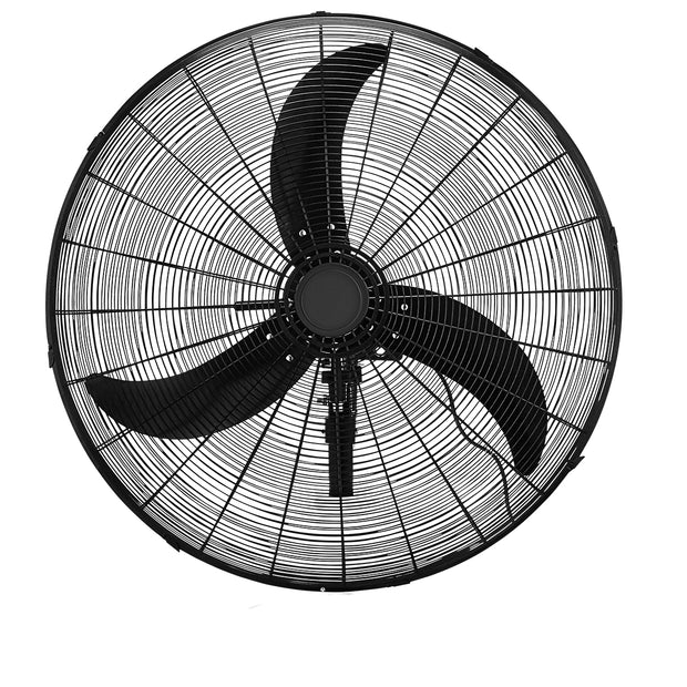 WALL 75-DC - Matte Black 3 blade 18–130-watt 6 speed 75cm Oscillating DC Industrial Wall Fan