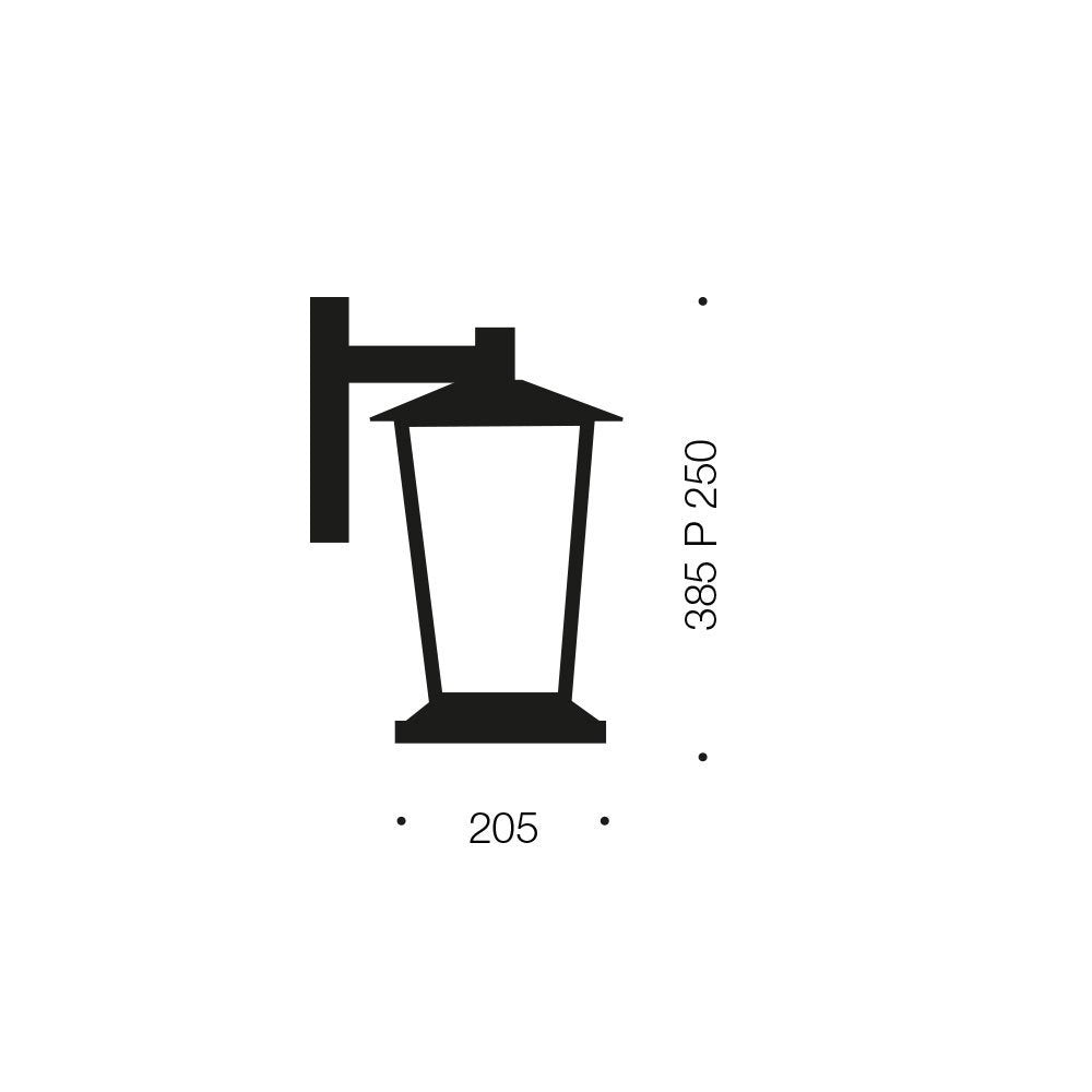 Walton IP44 Exterior Wall Light in Black