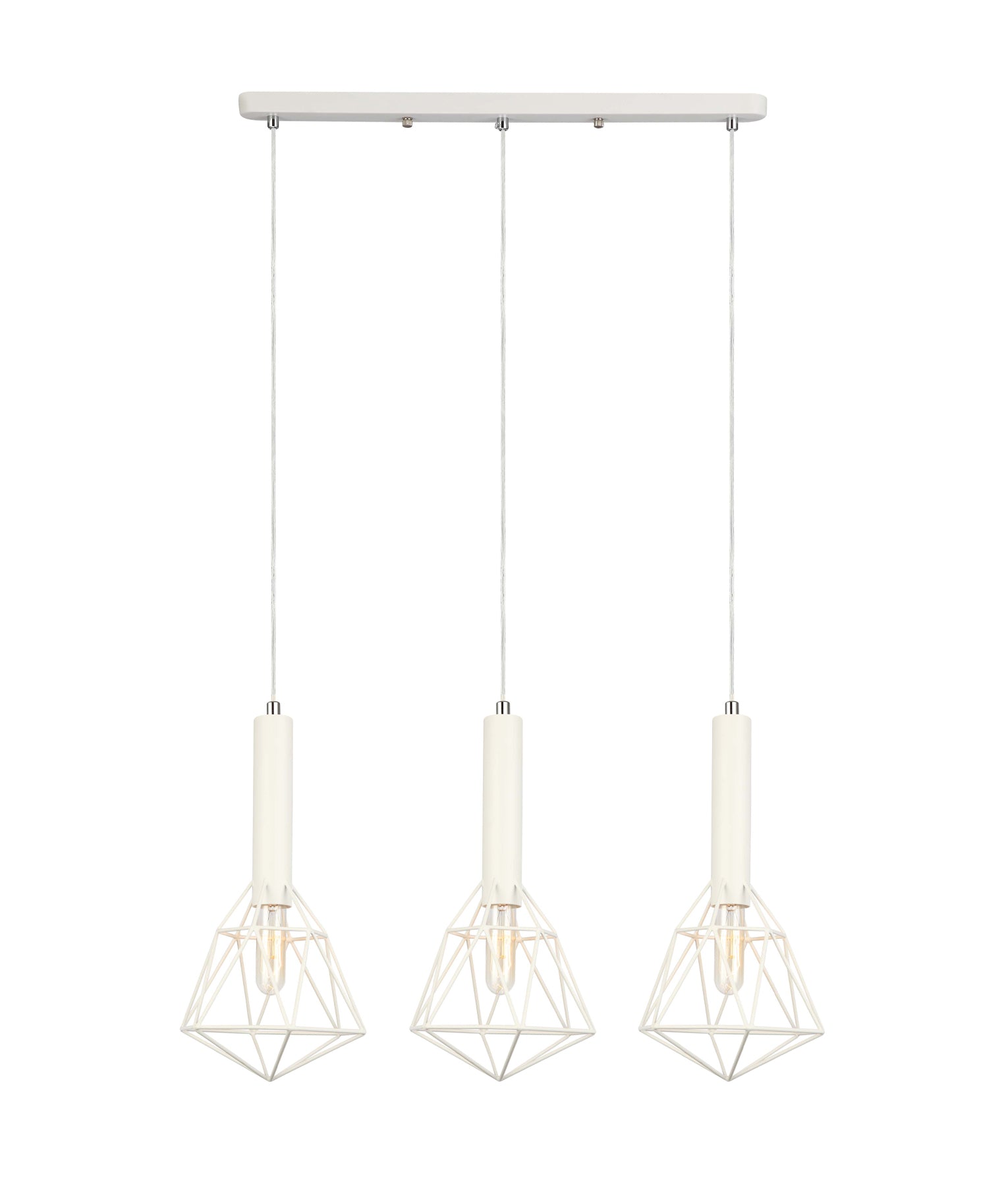 BLACKBAND & WHITEBAND Pendant Light 3x Bird Cage With Bar Base