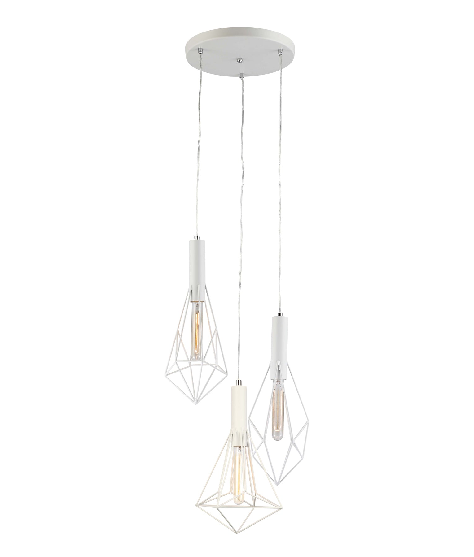 BLACKBAND & WHITEBAND Pendant Light 3x Bird Cage With Round Base