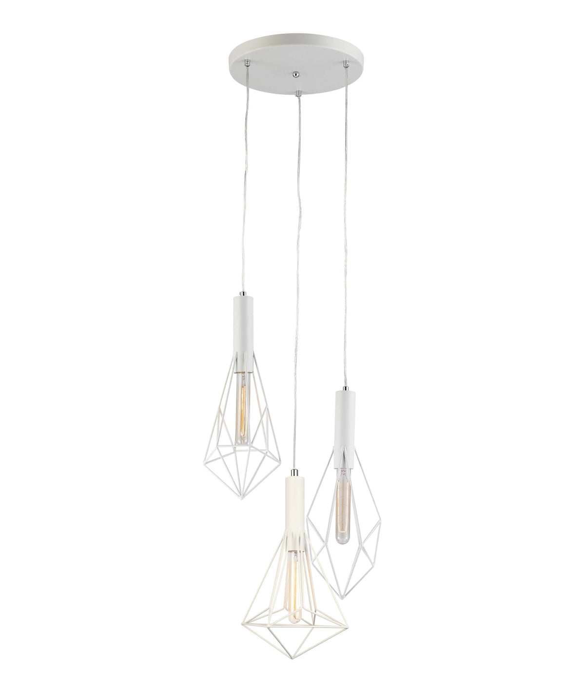 BLACKBAND & WHITEBAND Pendant Light 3x Bird Cage With Round Base