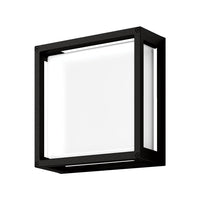 Thumbnail for York 12 12w led square wall light ip65 240v Black