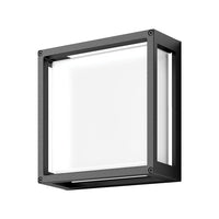 Thumbnail for York 12 12w led square wall light ip65 240v Dark Grey