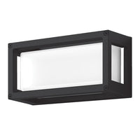 Thumbnail for York 7 7w led rectangle wall light ip65 240v black