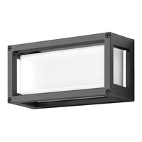 Thumbnail for York 7 7w led rectangle wall light ip65 240v dark grey