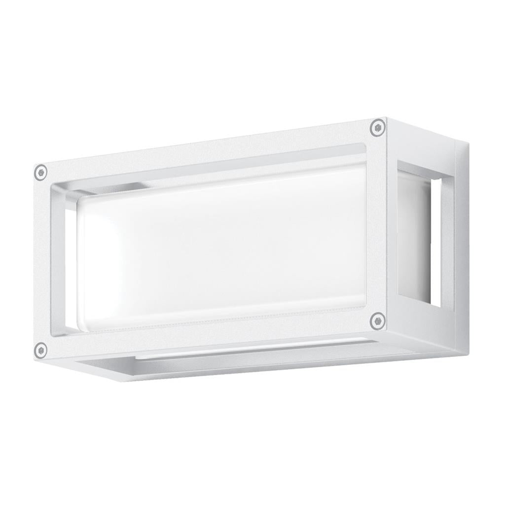 York 7 7w rectangle wall light ip65 240v white