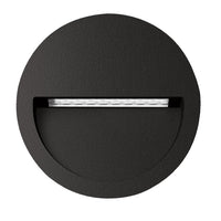 Thumbnail for zac 4 4w round recessed led wall light ip65 240v black