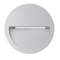 Thumbnail for zac 4 4w round recessed led wall light ip65 240v silver