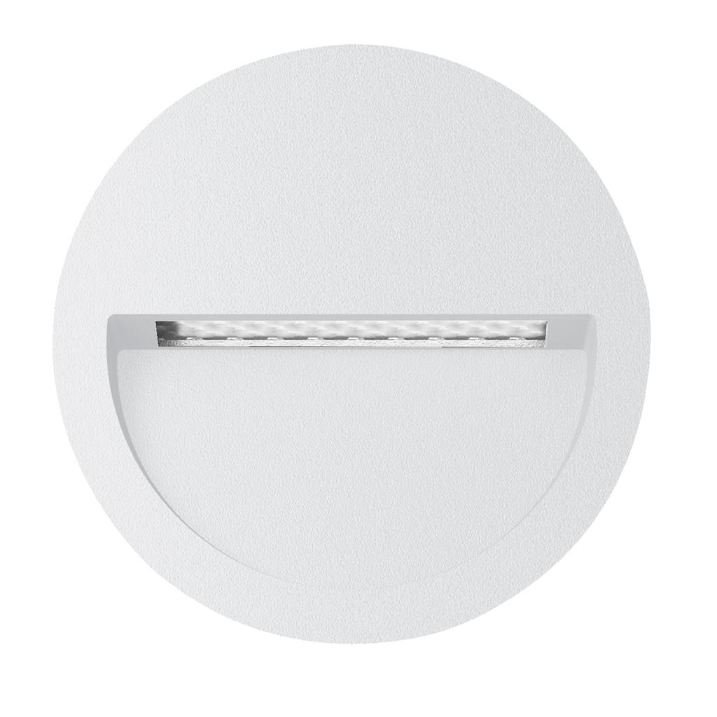 zac 4 4w round recessed led wall light ip65 240v white