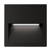 Thumbnail for zac 4 4w square recessed led wall light ip65 black