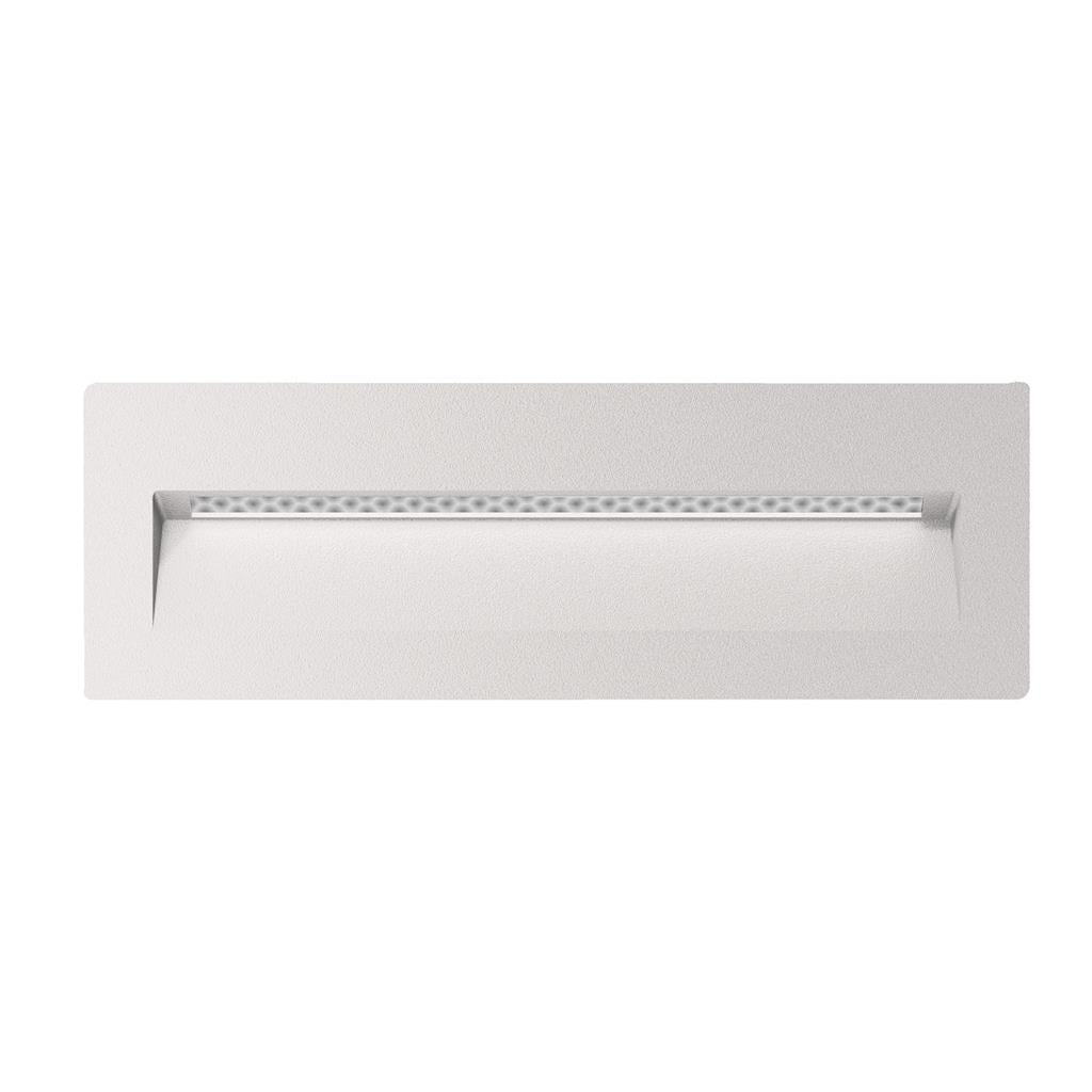 zac 8w recessed led wall light ip65 240v white