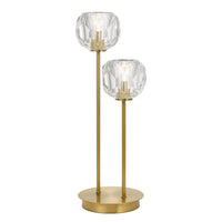 Thumbnail for Zaha 2 Light Table Lamp in Antique Gold with Crystal Diffuser