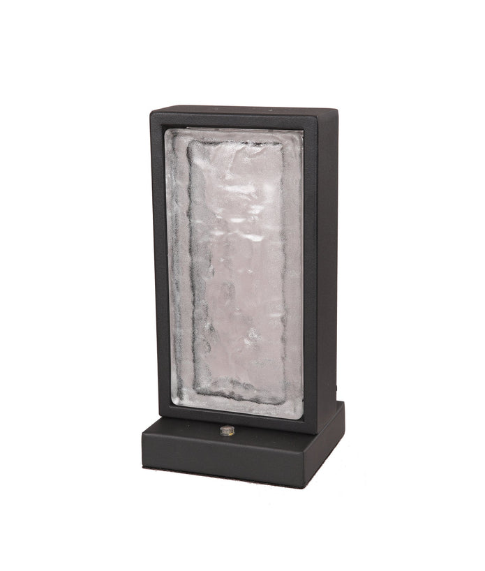 Zeigel: Interior LED Rectangular Textured Ice Glass Diffuser Table Lamps
