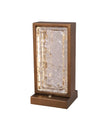 Zeigel: Interior LED Rectangular Textured Ice Glass Diffuser Table Lamps