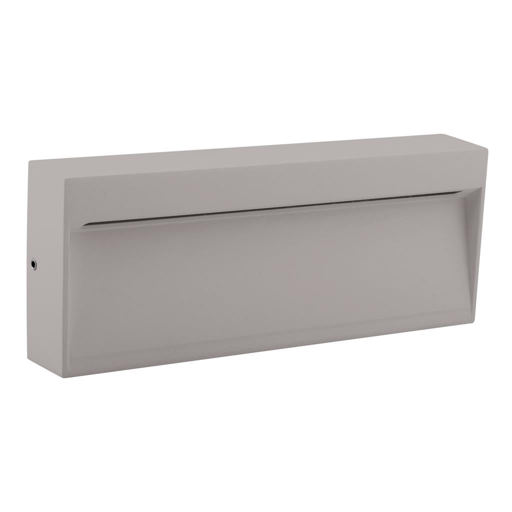 zeke 8 8w rectangular surface mounted led steplight silver