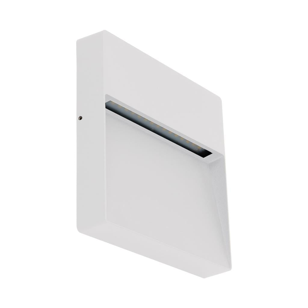 zeke 9 9w square led wall light 240v white