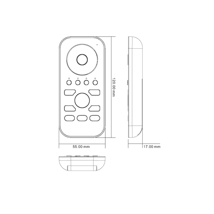 HV9102-ZB-SCREM - Single Coloured Zigbee LED Remote Controller