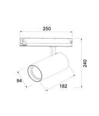 Thumbnail for ZONE: 4 Wire 3 Circuit LED Tri-CCT Dimmable Track Head Fittings