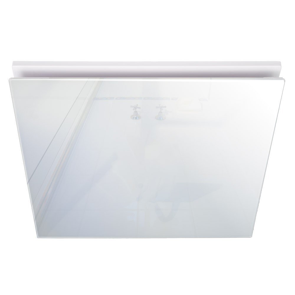 Airbus 200 Exhaust Fan with White Square Glass Fascia