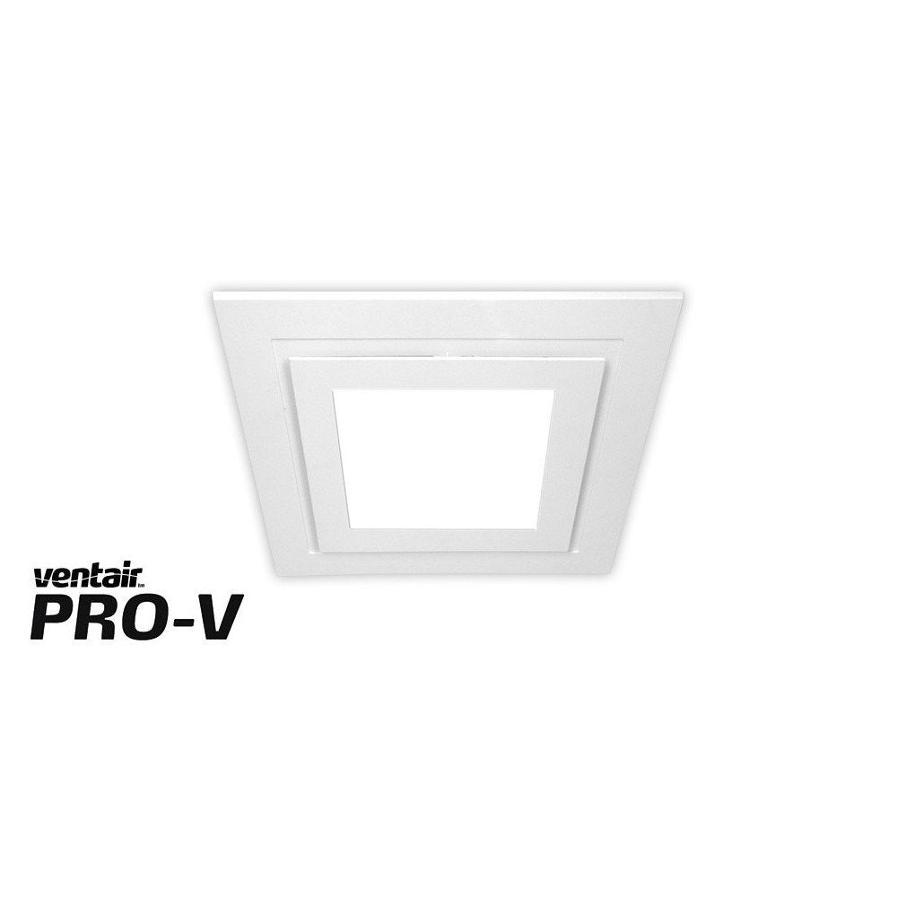 Airbus 200 Exhaust Fan with 10w LED Light with White Square Fascia