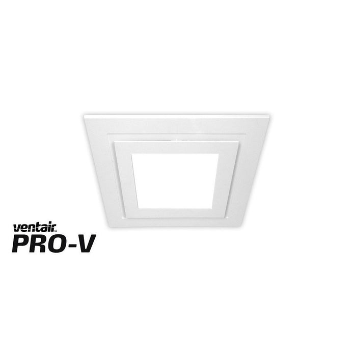 Airbus 200 Exhaust Fan with 10w LED Light with White Square Fascia